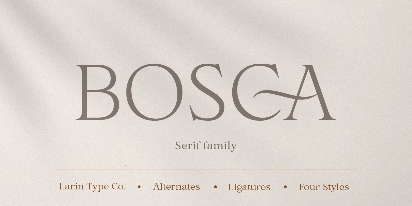 Пример шрифта Bosca #1